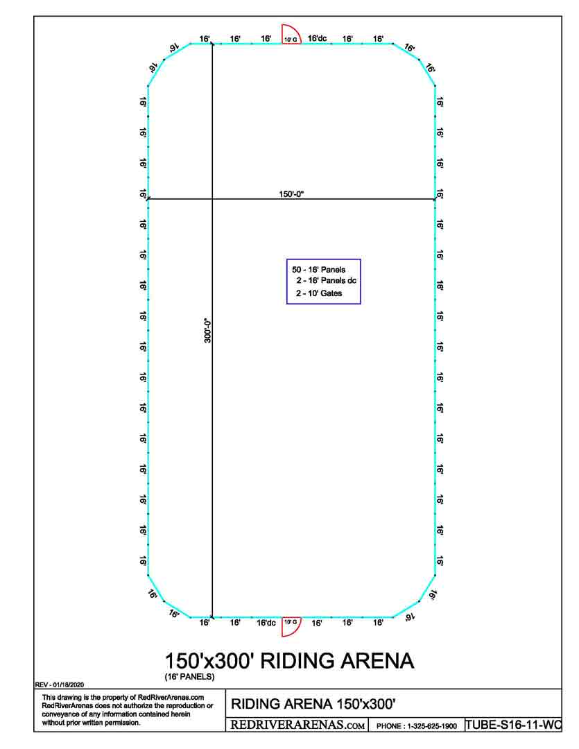 150X300 Riding Arena (PM16 Series Panel)