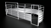 Heavy Duty 10-foot 180-degree left-hand sheeted crowding tub for cattle working systems.