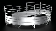Heavy Duty 10-foot 180-degree left-hand sheeted crowding tub for cattle working systems.