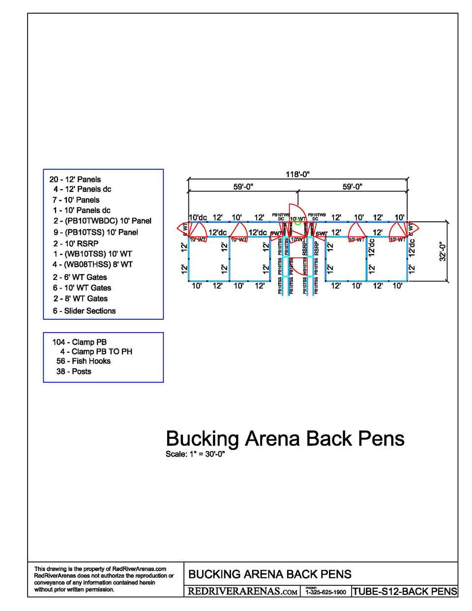 BUCKING ARENA BACK PENS (PBT SERIES PANEL)