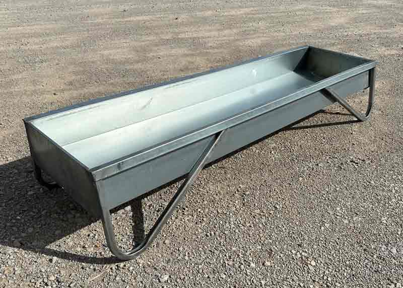 MF08 galvanized feed bunk for barns stalls cattle horses and livestock