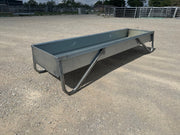 Side profile of MF08 galvanized feed bunk with heavy duty steel construction