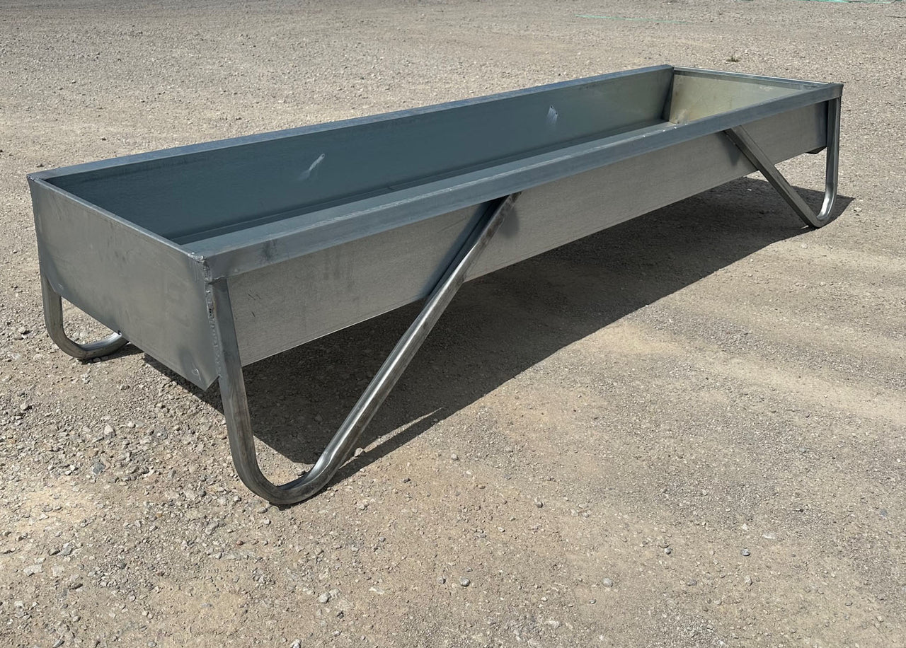 MF08 8 foot galvanized feed bunk for cattle horses and livestock