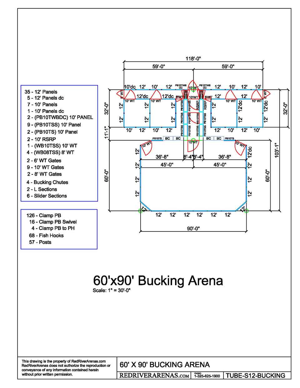 60X90 BULL RIDING ARENA (PBT SERIES PANEL)