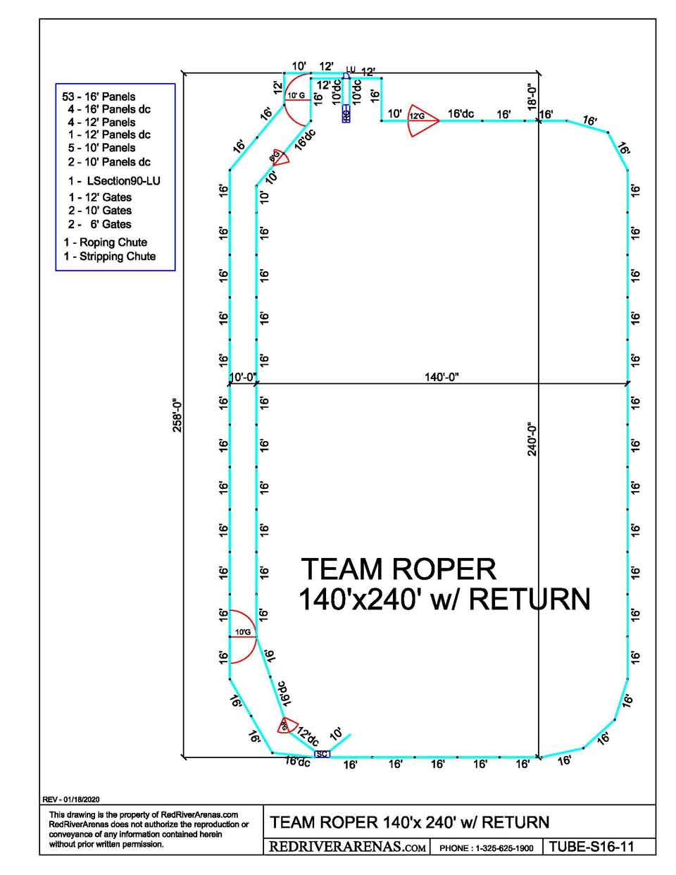 140X240 Team Roper (PEL16 Series Panel)