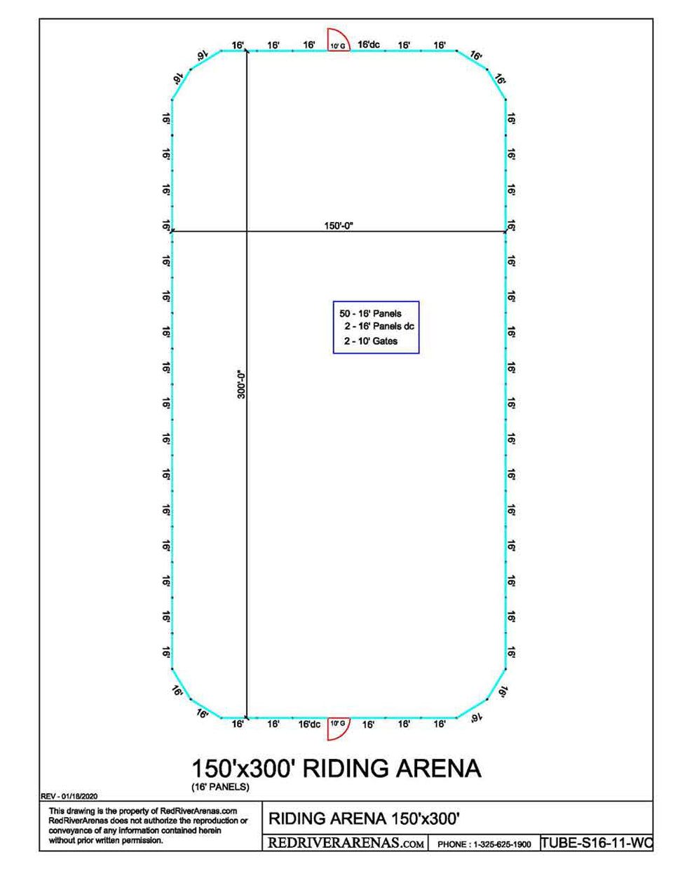 150X300 Riding Arena (PEH16 Series Panel)