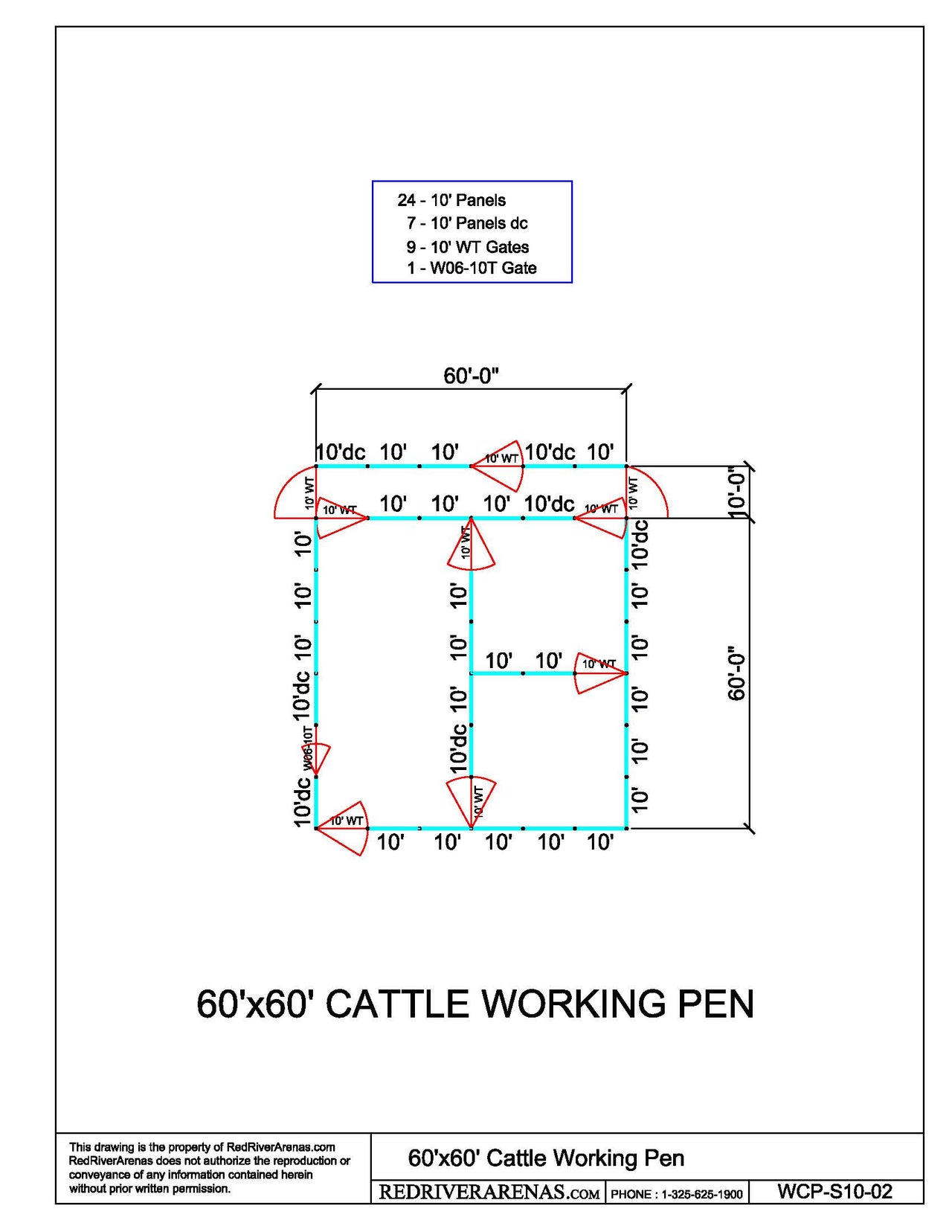 60' x 60' Working Pen (PB10T Panel)