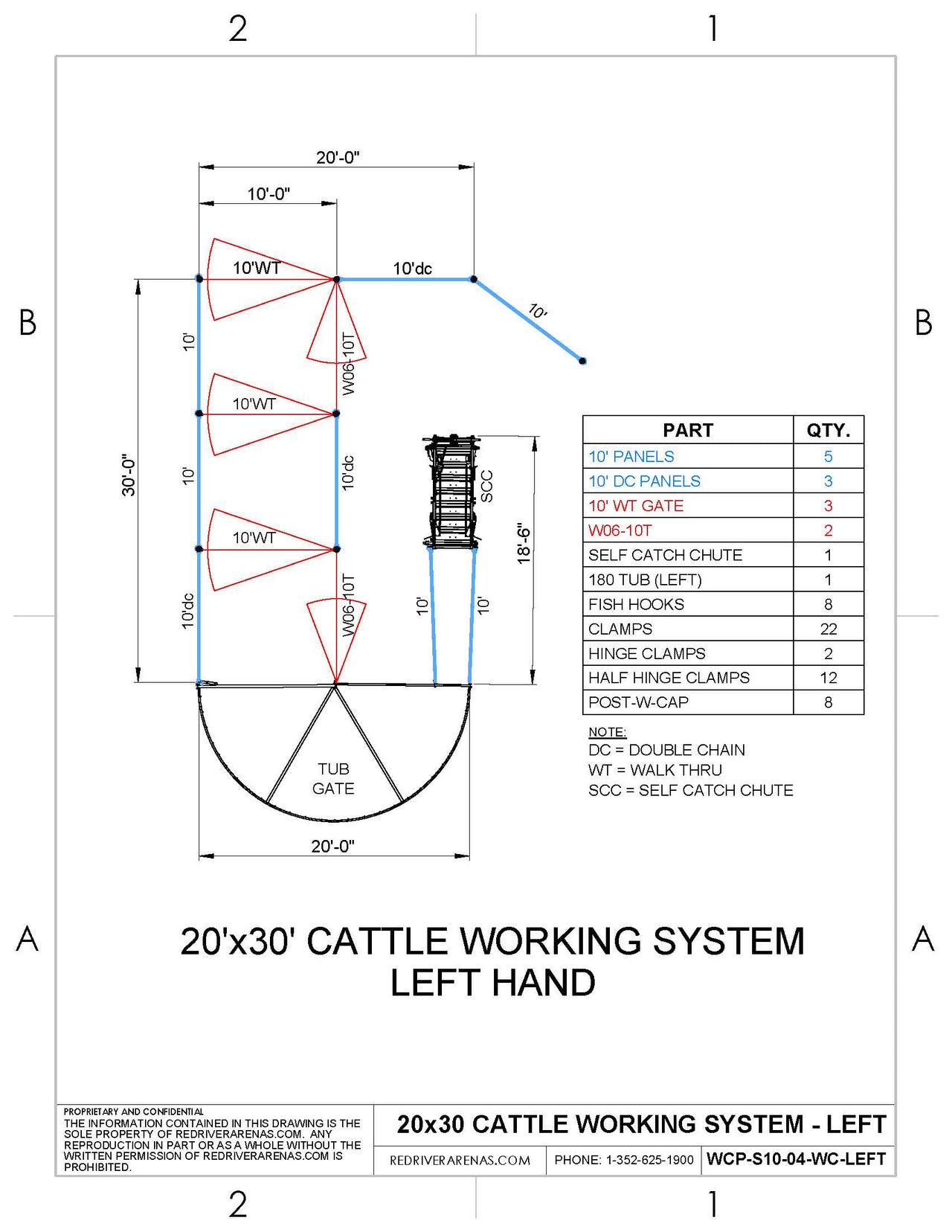 20'x30' Working System - Left Hand (PH10T) w/ Squeeze Chute