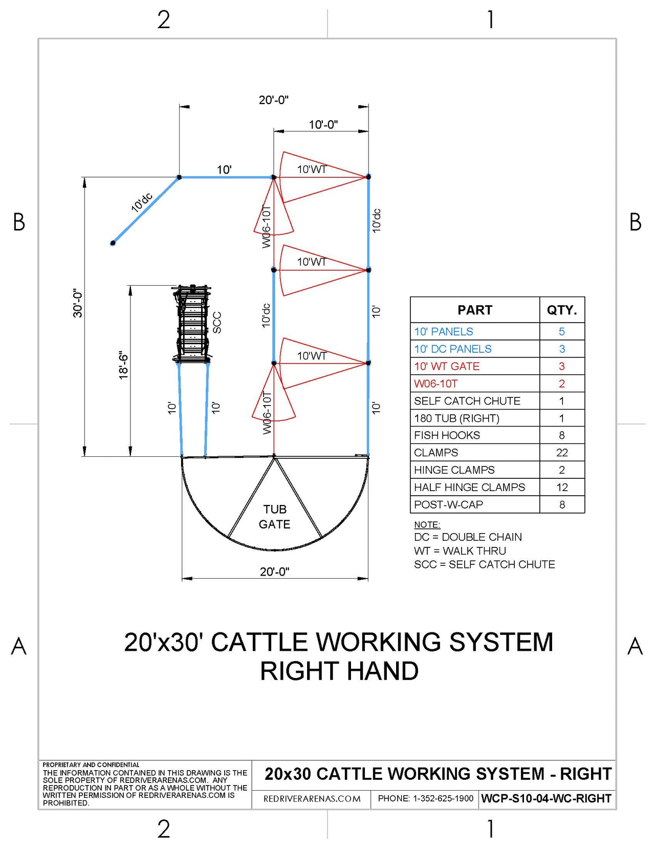 20'x30' Working System - Right Hand (PB10T) w/ Squeeze Chute