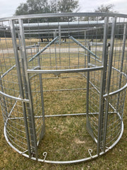 Boar Boss hog trap entrance showing the heavy-duty saloon door capture system
