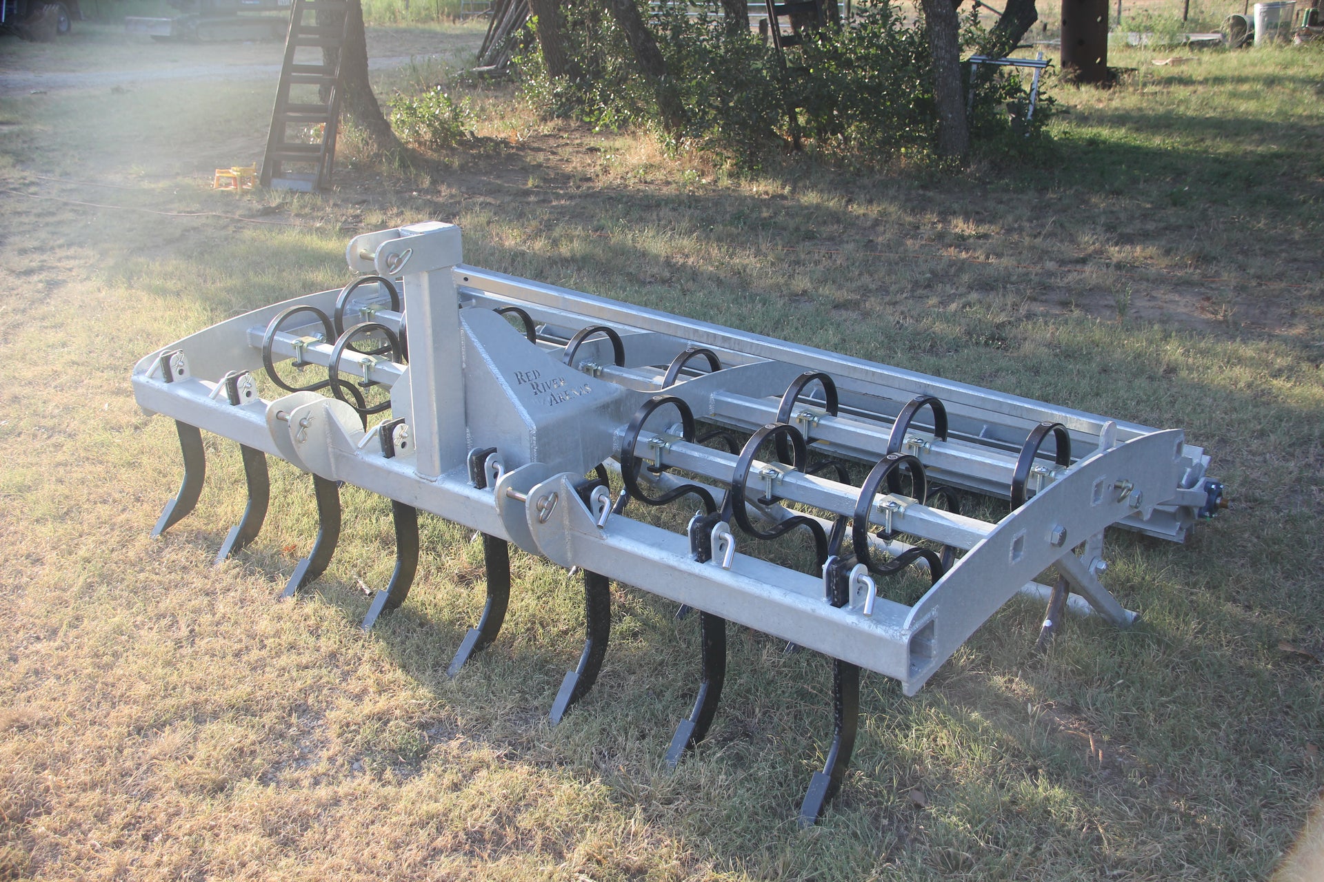 Heavy-duty Buster 2.0 arena groomer with ripper shanks and S-tines for horse arena footing maintenance