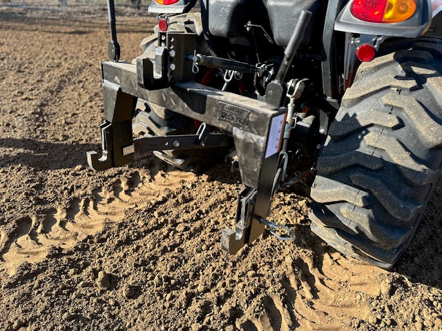 Buster arena drag attached with 3-point tractor hookup