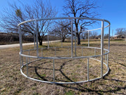 R2 economy straight braced galvanized round bale feeder for cattle