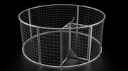 Texas Swine Saloon hog trap with spring-loaded saloon doors in closed position