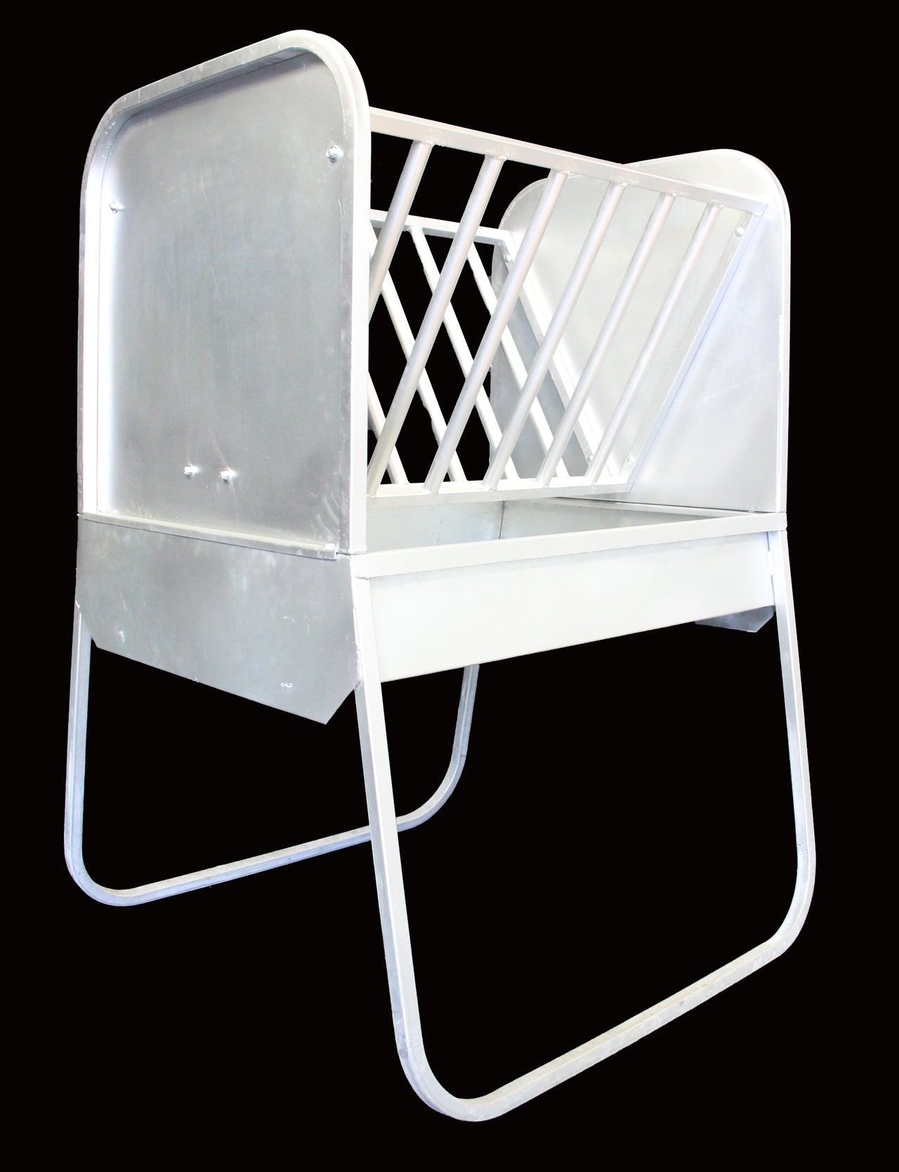 BF04H galvanized horse bunk feeder with hay rack and feed trough