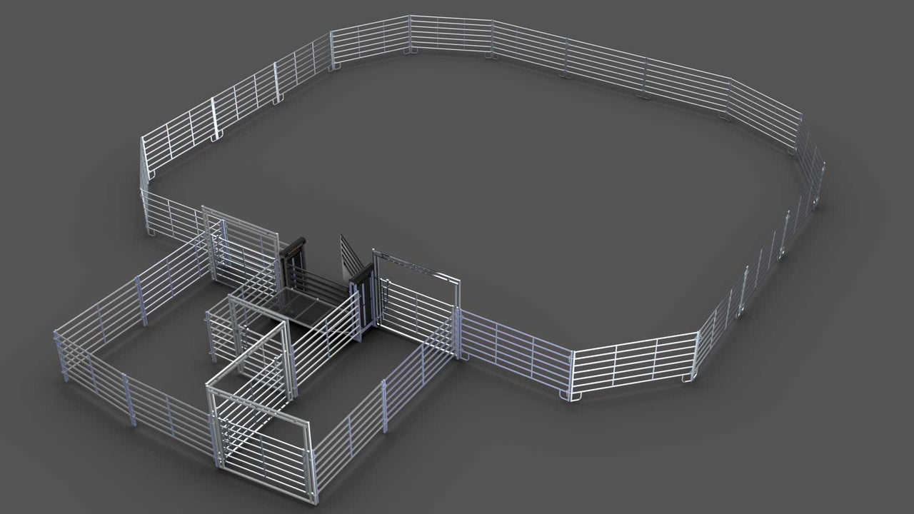 LEFT HAND ONLY ECONOMY 60X80 BULL RIDING ARENA (PBT SERIES PANEL)
