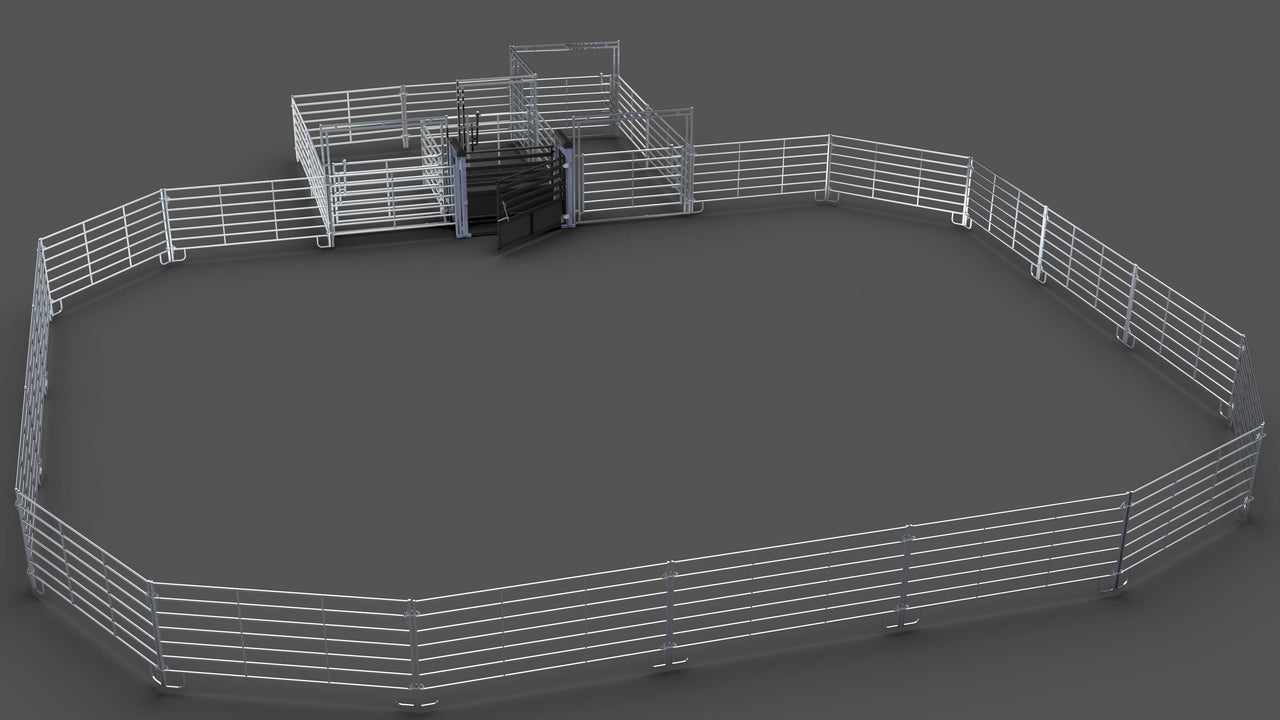 RIGHT HAND ONLY ECONOMY 60X80 BULL RIDING ARENA (PBT SERIES PANEL)
