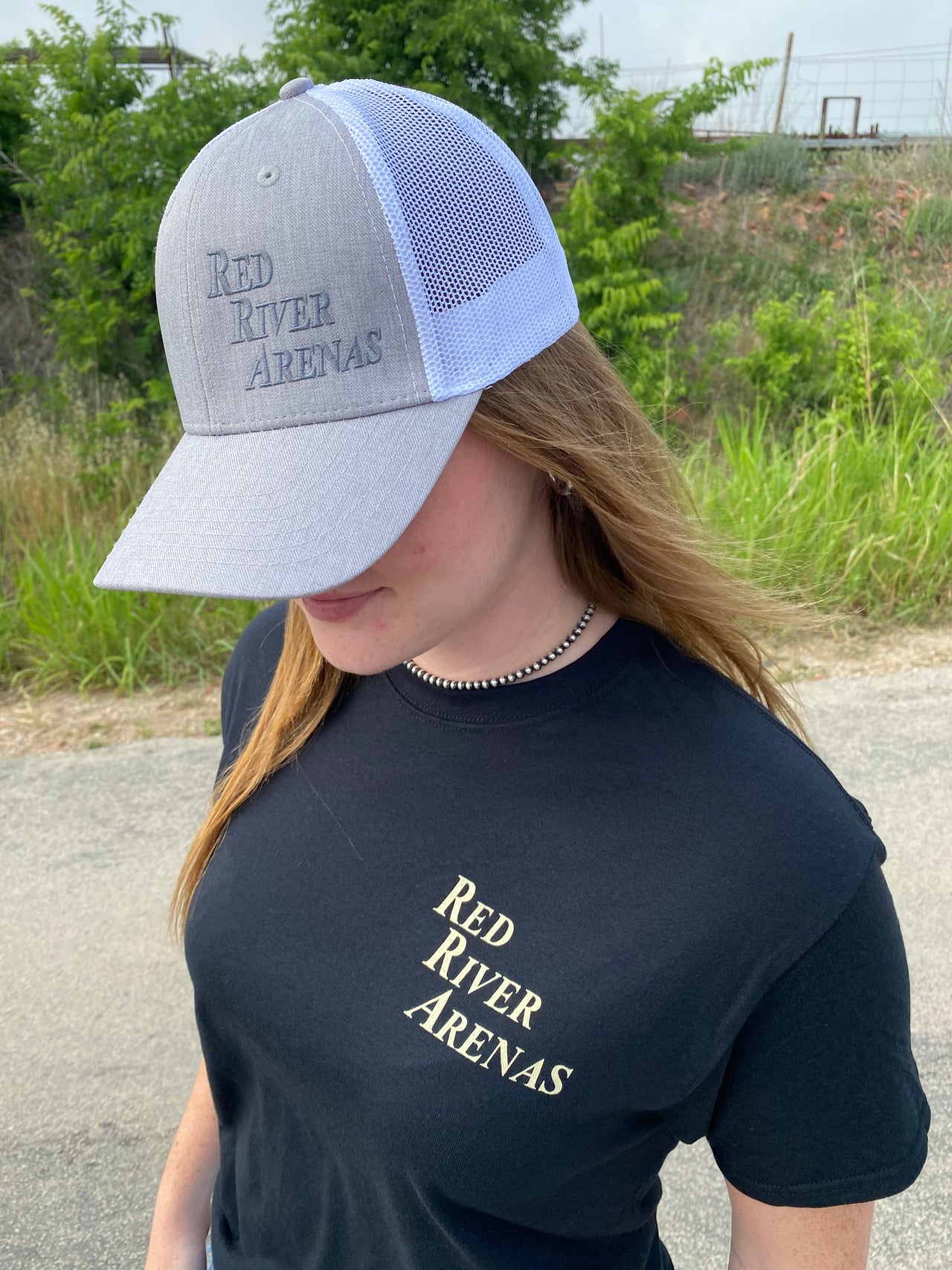 Red River Cap Gray/ White