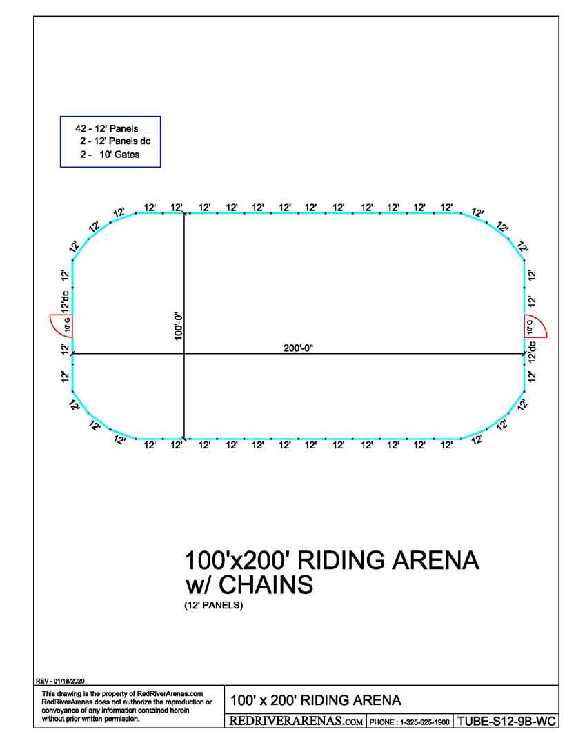 100X200 Riding Arena  (PL Series Panel)