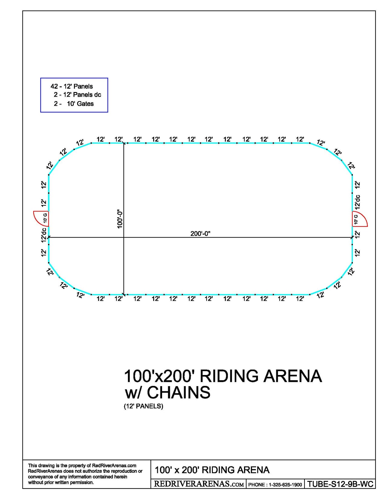 100X200 Riding Arena (PMT Series Panel)