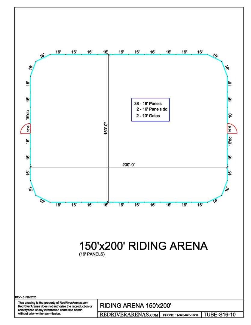 150X200 Riding Arena (PM16 Series Panel)
