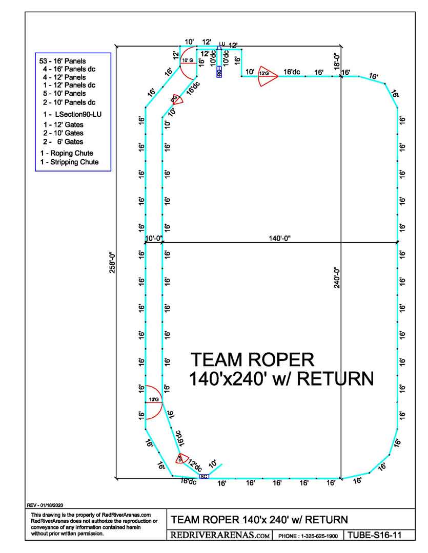 140X240 Team Roper (PL16 Series Panel)