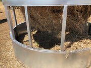 Chain basket suspension system inside R6 heavy duty hay saver round bale feeder