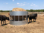 R6 heavy duty hay saver round bale feeder with black cattle feeding